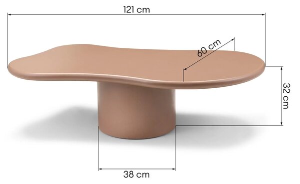 Hector Konferenční stolek Monaco 121 cm skořicový