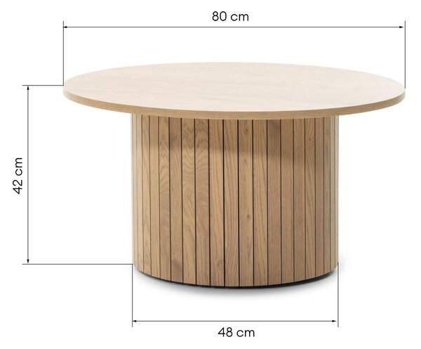 Hector Konferenční stolek Remigio 80 cm dub přírodní