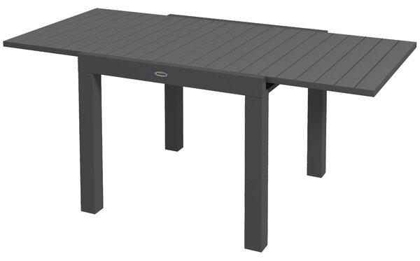 Zahradní stůl Outsunny pro 6 osob - rozkládací stůl na balkon s nosností až 70 kg - Hliník, šedý 81/162 x 80 x 75 cm | Aosom