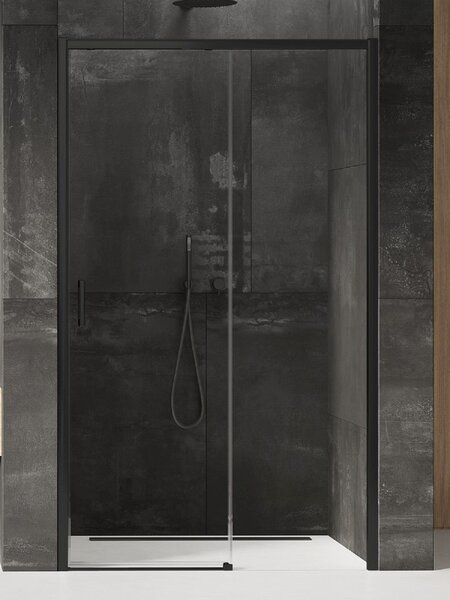 New Trendy Prime Black sprchové dveře 150 cm posuvné černá matný/průhledné sklo D-0327A