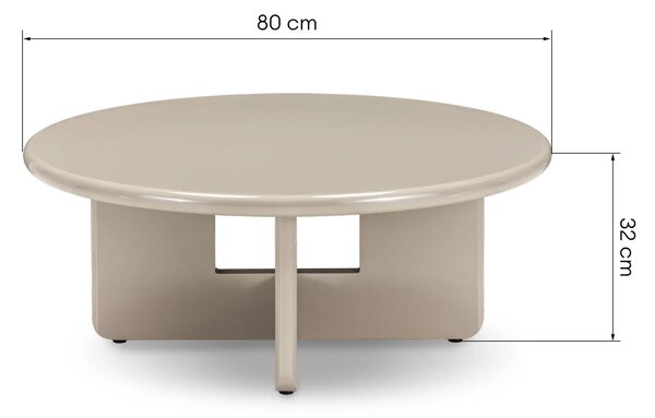Hector Konferenční stolek Vinto 80 cm béžový