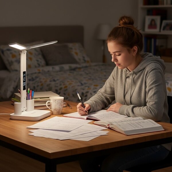 LED Stm. nabíjecí stolní lampa NOBLITE P LED/5W/5V 3000/4000/6000K 2200 mAh bílá