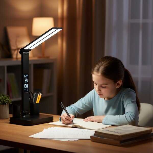 LED Stm. nabíjecí stolní lampa NOBLITE P LED/5W/5V 3000/4000/6000K 2200mAh černá