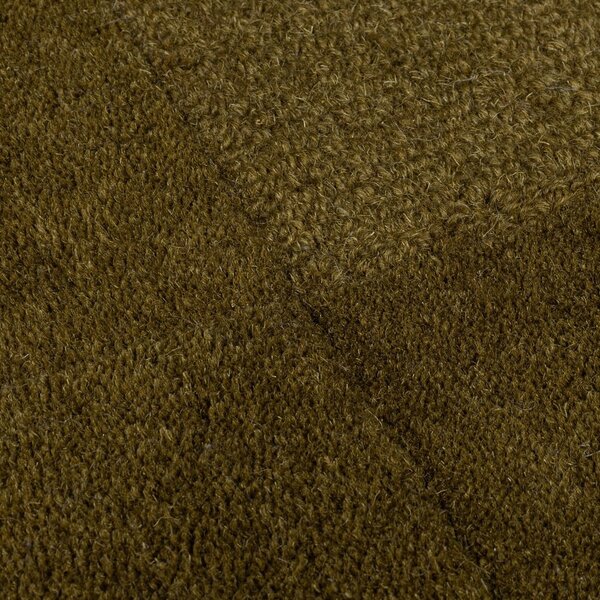 Khaki ručně tkaný vlněný koberec 120x170 cm Checkerboard – Flair Rugs