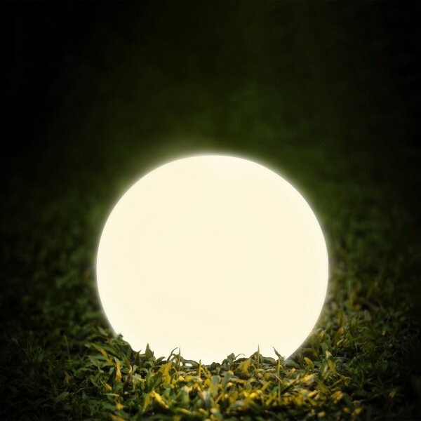 LED Solární lampa KULA LED/3,7V 3000/4000/6500K pr. 40 cm 2000 mAh IP65 bílá