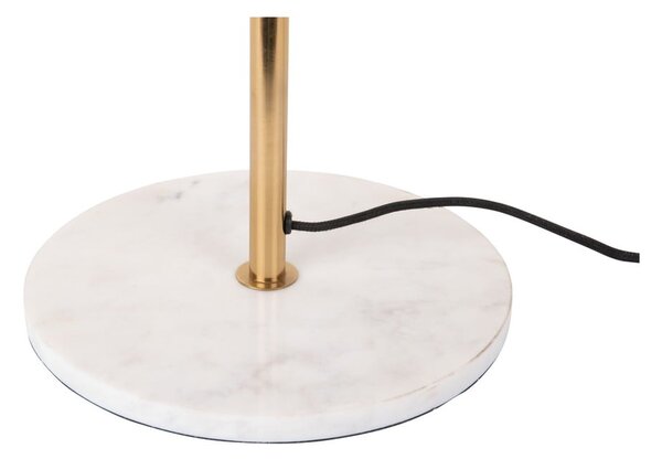 Stojací lampa v hořčicové barvě/ve zlaté barvě s kovovým stínidlem (výška 154 cm) Waved – Leitmotiv