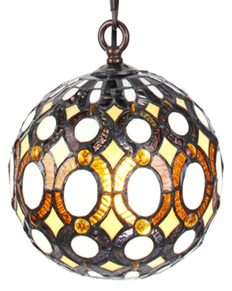 Závěsné svítidlo Tiffany Gulia - Ø 20*116 cm E14/max 1*25W - Clayre & Eef