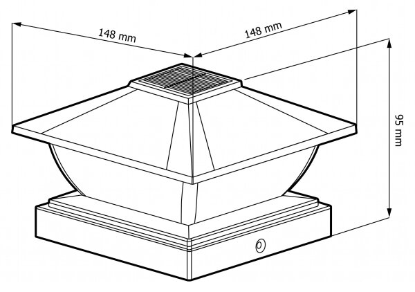 LED Solární svítidlo TOYA LED/4,5W/230V 3000/6500K 600 mAh IP44 černá