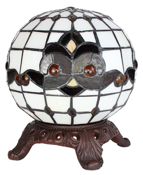 Stolní lampa Tiffany ve tvaru koule Gullia - Ø 20*25 cm E14/max 1*25W - Clayre & Eef