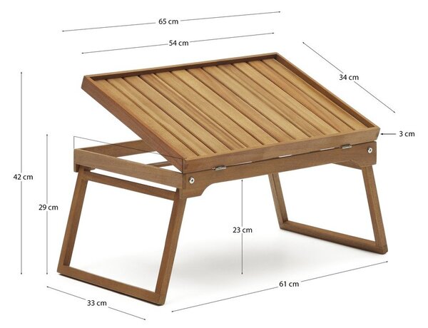 Dřevěný skládací servírovací podnos 34x65 cm Mani – Kave Home