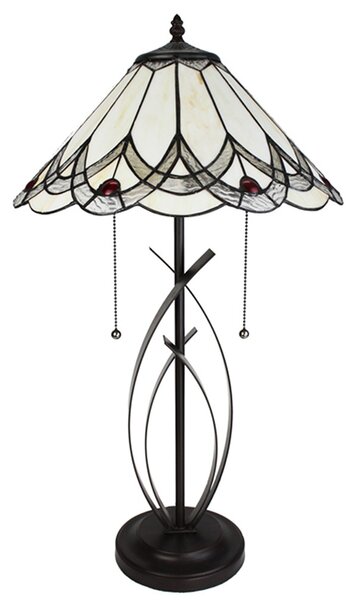 Stolní lampa Tiffany Red Dot - 39x69 cm E27/max 2x60W - Clayre & Eef