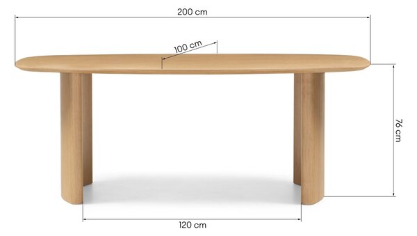 Hector Oválný jídelní stůl Oriento 200 cm dub přírodní