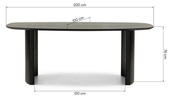 Hector Oválný jídelní stůl Oriento 200 cm jasan