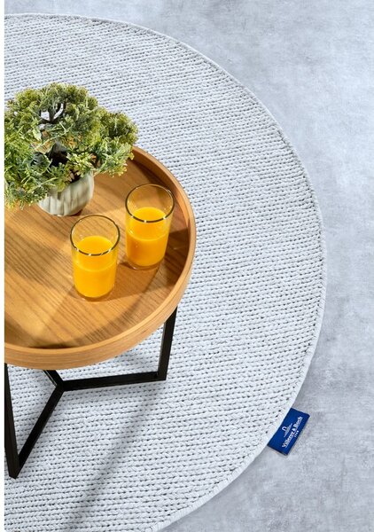 Bílý ručně tkaný vlněný kulatý koberec ø 160 cm Francois – Villeroy&Boch