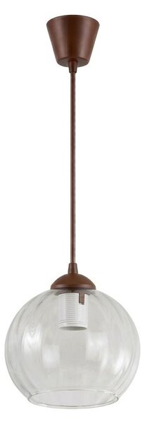 Brilagi - LED Lustr na lanku RETRO GLASS 1xE27/60W/230V pr. 25 cm hnědá/čirá