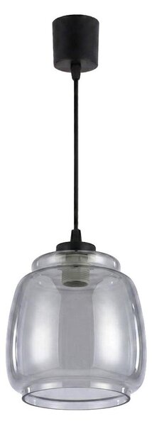 Brilagi - LED Lustr na lanku R GLASS 1xE27/60W/230V pr. 26 cm černá/kouř šedá