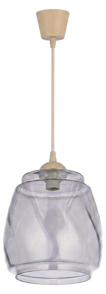 Brilagi - LED Lustr na lanku R GLASS 1xE27/60W/230V pr. 26 cm béžová/kouř šedá