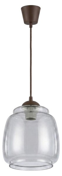 Brilagi - LED Lustr na lanku R GLASS 1xE27/60W/230V pr. 26 cm hnědá/kouř šedá