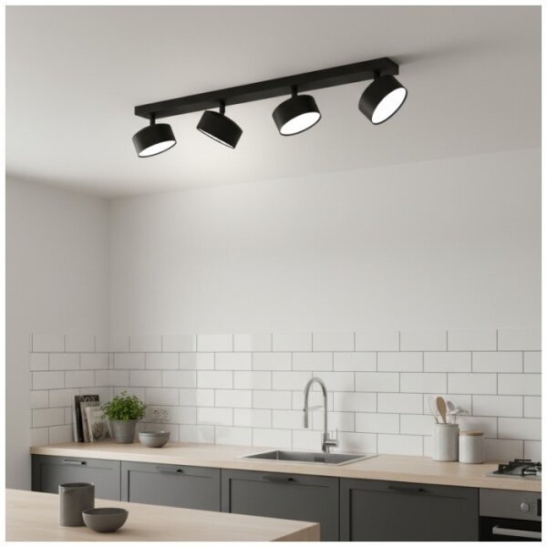 Bodové svítidlo LUNVIGO 4xGX53/35W/230V černá