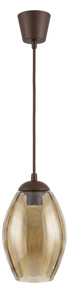 Brilagi - LED Lustr na lanku R GLASS 1xE27/60W/230V pr. 17 cm hnědá/kouř béžová