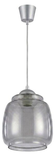 Brilagi - LED Lustr na lanku R GLASS 1xE27/60W/230V pr. 26 cm stříbrná/kouř šedá