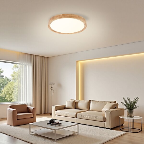 Brilagi - LED Stropní svítidlo WOODROUND LED/30W/230V 3000/4000/6000K pr. 40 cm