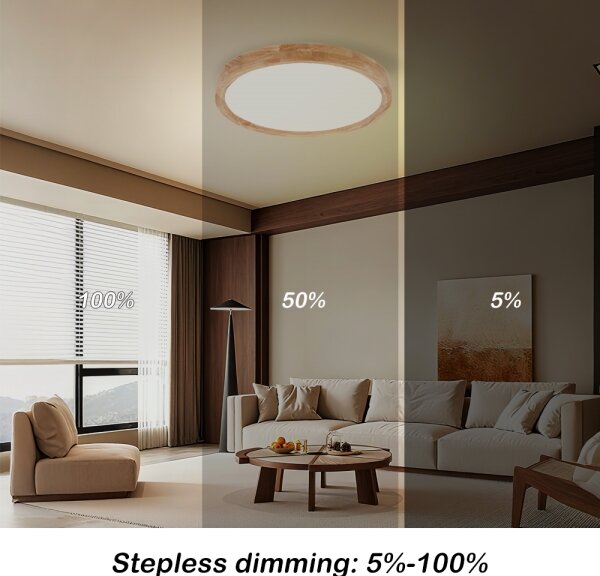 Brilagi - LED Stmívat. svítidlo WOODROUND LED/30W/230V 3000-6000K pr. 40 cm+DO