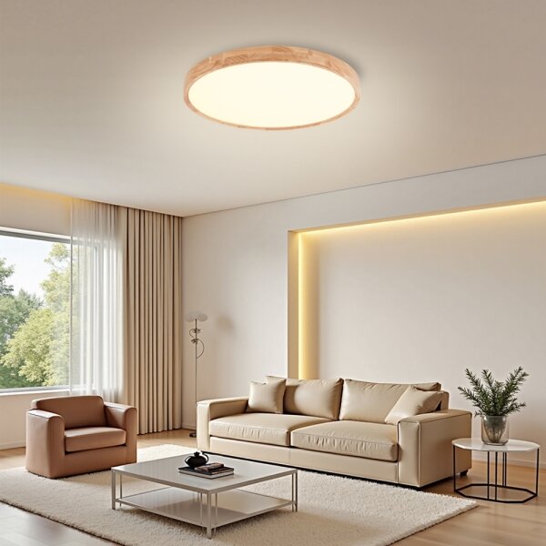 Brilagi - LED Stropní svítidlo WOODROUND LED/40W/230V 3000/4000/6000K pr. 60 cm