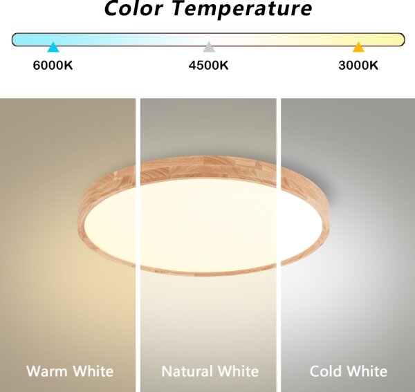 Brilagi - LED Stmívat. svítidlo WOODROUND LED/30W/230V 3000-6000K pr. 40 cm+DO