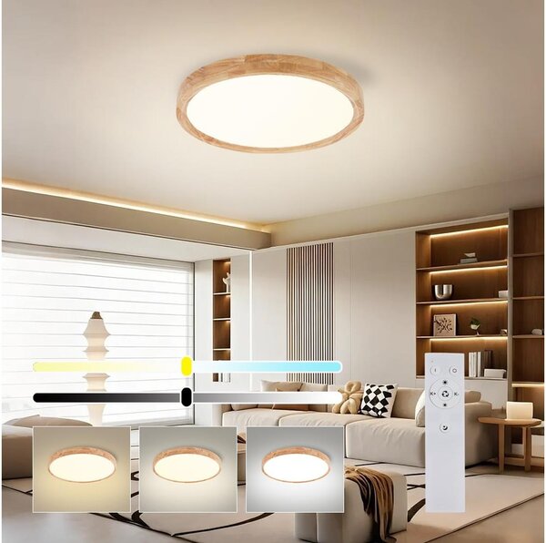 Brilagi - LED Stmívat. svítidlo WOODROUND LED/30W/230V 3000-6000K pr. 40 cm+DO