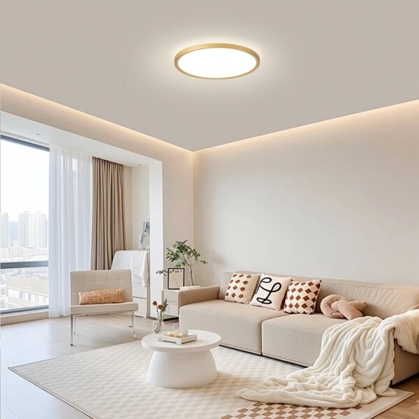 Brilagi - LED Koupelnové svítidlo ULTRA SLIM LED/18W/230V pr. 30 cm zlatá IP54