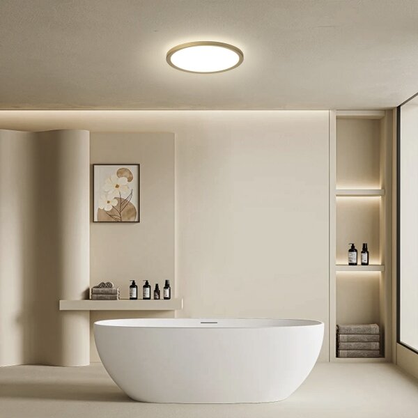 Brilagi - LED Koupelnové svítidlo ULTRA SLIM LED/12W/230V pr. 22,5 cm zlatá IP54