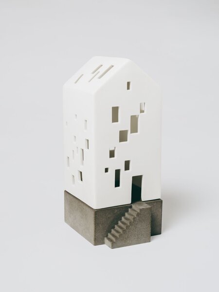 Räder Porcelánový domeček Light house Concrete I