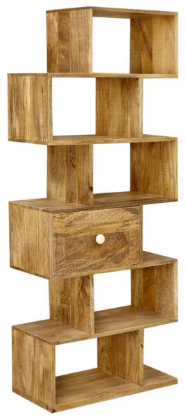 Knihovna Manu 60x150x30 z mangového dřeva
