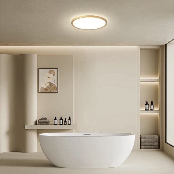 Brilagi - LED Koupelnové svítidlo ULTRA SLIM LED/18W/230V pr. 30 cm zlatá IP54