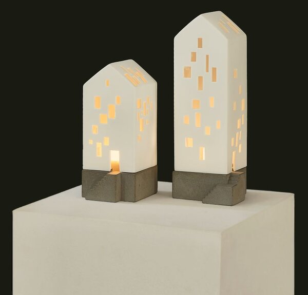 Räder Porcelánový domeček Light house Concrete I