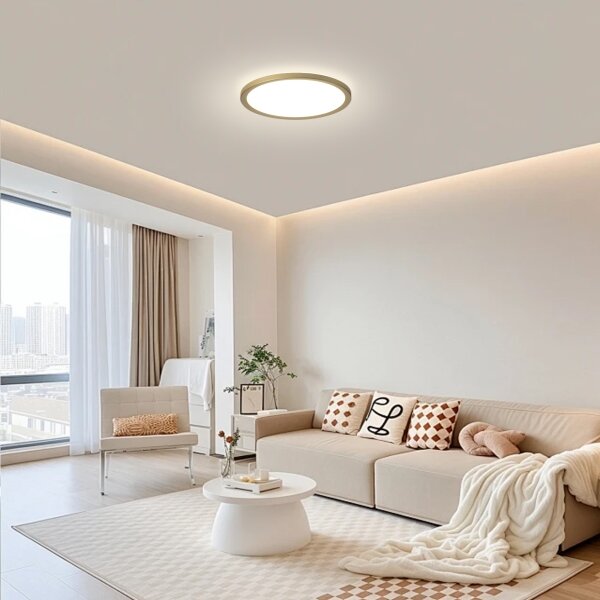 Brilagi - LED Koupelnové svítidlo ULTRA SLIM LED/12W/230V pr. 22,5 cm zlatá IP54