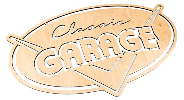 Dřevěná nástěnná dekorace Classic garage