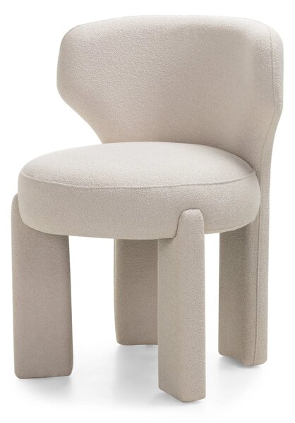 Hector Jídelní designová židle Elaine boucle krémová