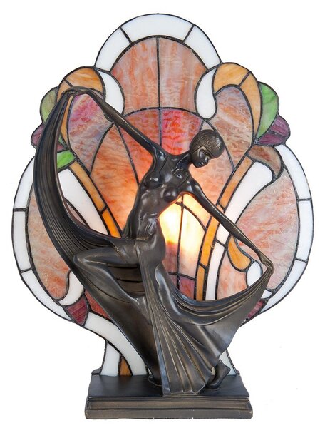 Stolní lampa Tiffany tančící žena Women- 35*15*44 cm E14/max 1*40W - Clayre & Eef