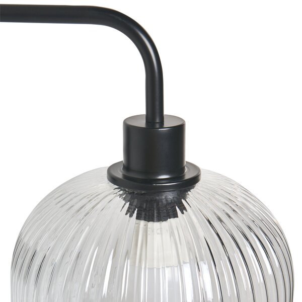 Sada 2 nástěnných lamp COMAPALA Kov Černá