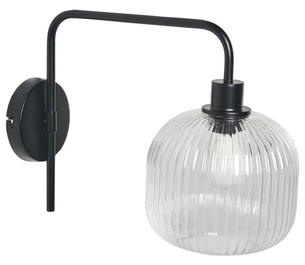 Sada 2 nástěnných lamp COMAPALA Kov Černá