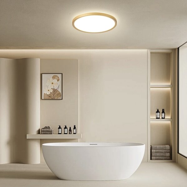 Brilagi - LED Koupelnové svítidlo ULTRA SLIM LED/24W/230V pr. 42 cm zlatá IP54