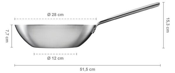 Fiskars Nerezová pánev wok Norden Steel 28cm