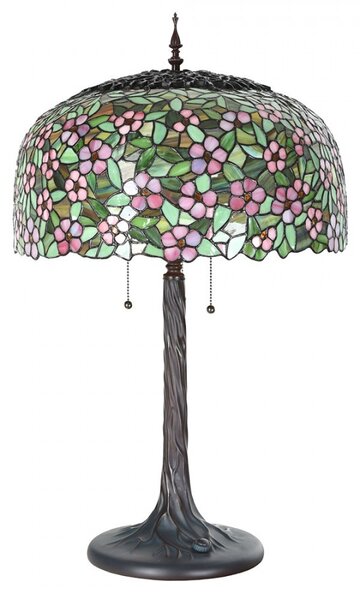 Barevná stolní lampa Tiffany Flower Garden - Ø 46*72cm - Clayre & Eef