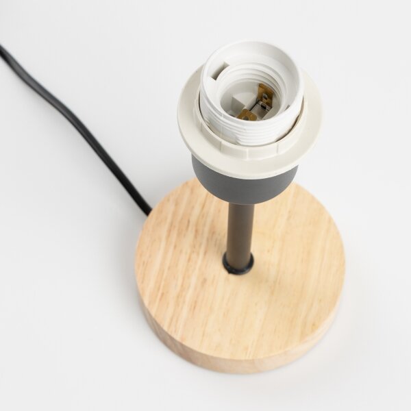 Brilagi - Stolní lampa BOBO WOOD 1xE27/25W/230V dub/černá/béžová/puntíky