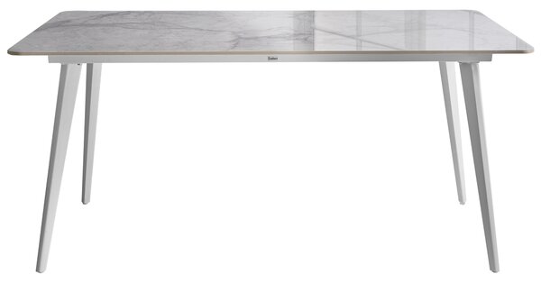 Zahradní jídelní stůl RODALLO 160 cm 90 cm Kámen Bílý mramor
