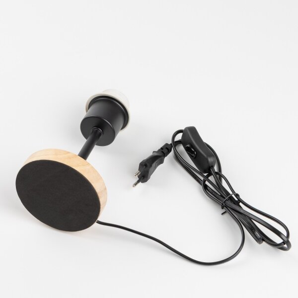Brilagi - Stolní lampa BOBO WOOD 1xE27/25W/230V dub/černá/béžová/puntíky