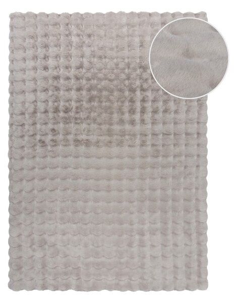 Světle šedá syntetická kožešina 180x290 cm Waffle Faux Fur – Flair Rugs