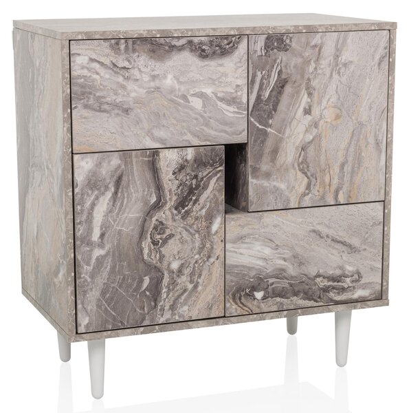 Hjh LIVING Komoda se 2 zásuvkami LYKKJA Příborník 77,0 x 72,0 x 39,5 cm